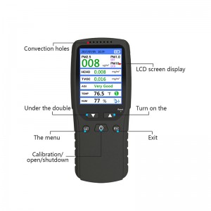 Multifunctionele Luchtkwaliteitsmelder Dienmern 106A indoor Air Pollution Quality Monitor