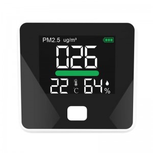 Draagbare PM2.5-meter analyser Draagbare detector Gastemperatuurdetector Tester Luchtkwaliteit Monitor Analyzer Vochtigheid